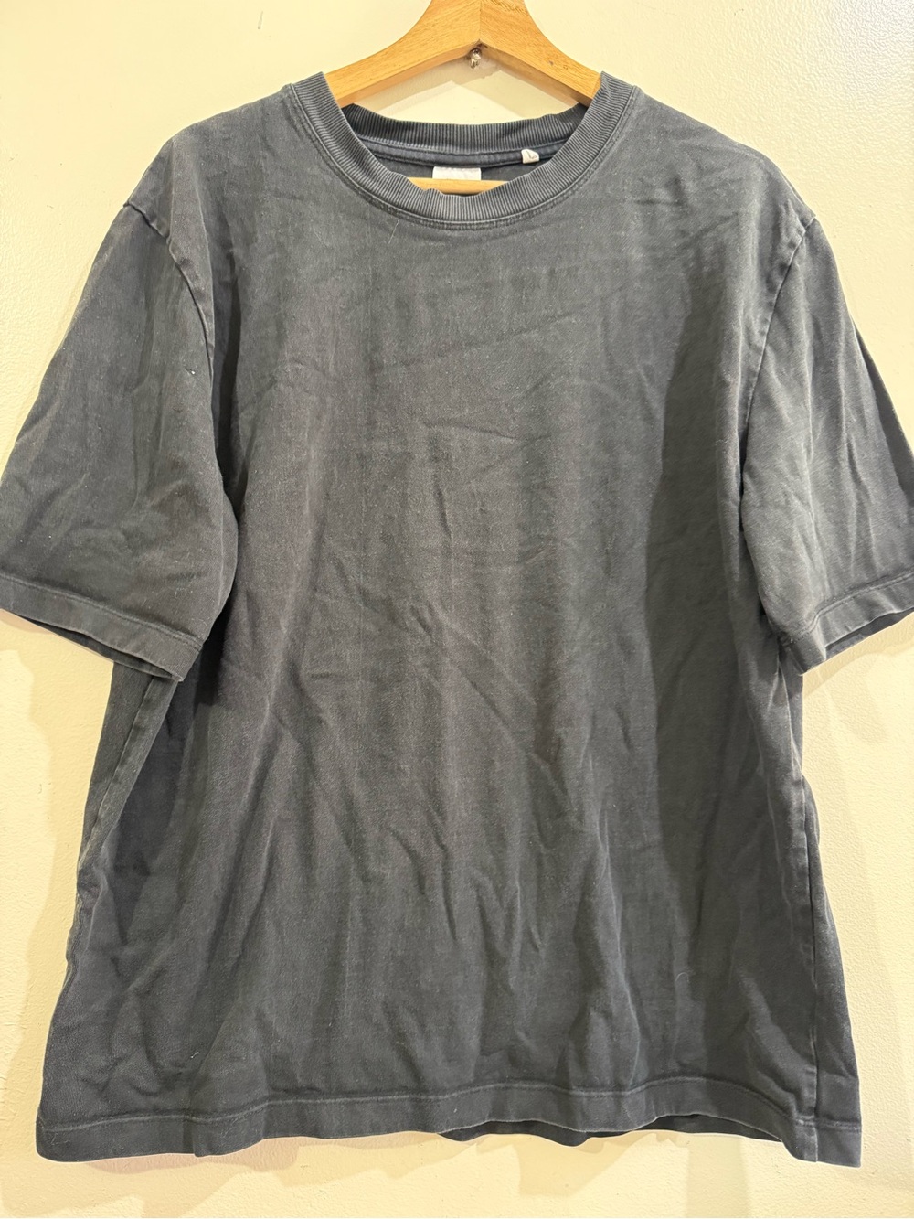 KOTN Washed Short-Sleeve Crewneck Tee in Slate Blue